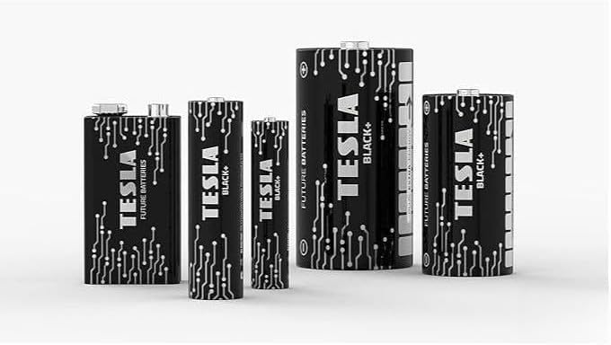 Tesla AAA Battery Black+ Alkaline - Plus Extra Energy Batteries Blister Foil LR03/1.5V Pack of 2