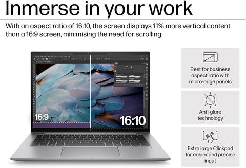 HP ZBook Firefly 14 G11 Mobile Workstation Laptop (14" FHD+ Touchscreen, 32GB DDR5, 1TB SSD, AMD Ryzen 7 8840HS (> Intel i7-1355U)) for Engineer, Designer, 2 x Thunderbolt 4, IR Webcam, Win 11 Pro