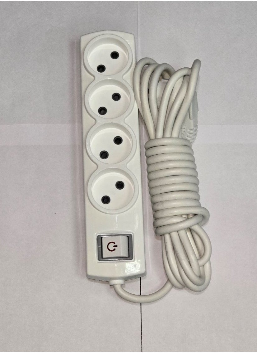 Power Strip Joint – 4 Sockets, 5-Meter Cable – Reliable & Safe Extension Cord