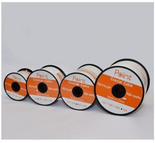 50m RJ59 CCTV Camera Cable with power connection, ideal for security camera installations and long-distance video transmission.