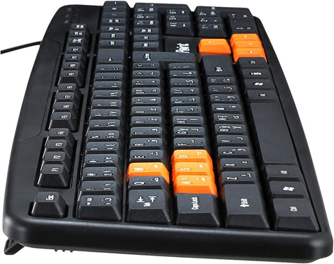 Point PT-201 Wired Keyboard - Black Orange