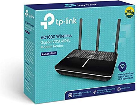 TP-LINK Archer VR600 WiFi Dual Band 5GHz Wireless Gigabit VDSL/ADSL Modem Router Black