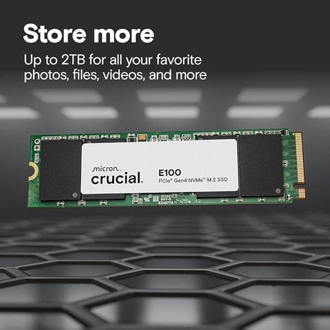 E100 SSD M.2 NVMe PCIe Gen4 Internal SSD, Up to 4,700MB/s - 480 GB