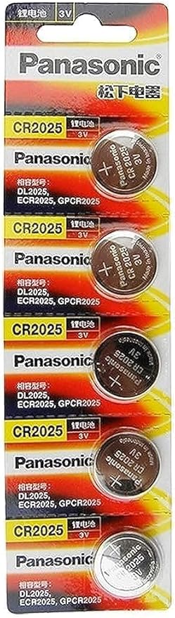 PANASONIC BATTERIES CR2032 LITHIUM BATTERY, 3V, COIN CELL (5 pieces)