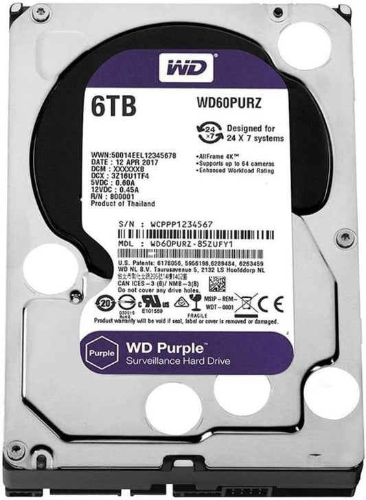 Western Digital 6TB SATA 6GB/s 3.5" Internal Hard Drive 6.0 TB