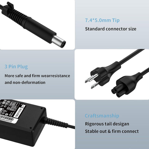 HP 90W Laptop Charger 19V 4.74A with 7.4 x 5.0 mm Connector – Compatible with Pavilion DV4/DV5/DV6