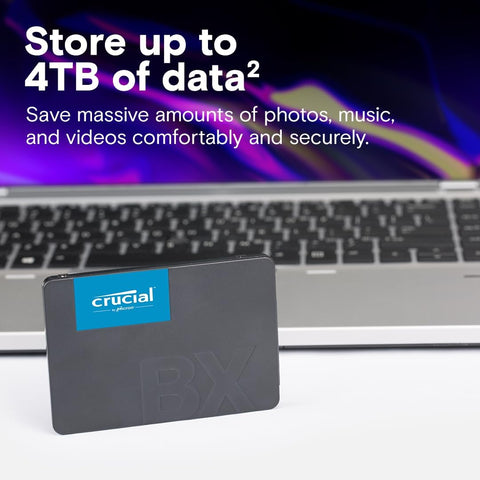 BX500 240GB 3D NAND SATA SSD داخلي مقاس 2.5 بوصة، بسرعة تصل إلى 540 ميجابايت/ثانية - CT240BX500SSD1 سعة 240 جيجابايت