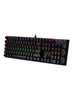 K565R-1 RUDRA Rainbow Backlit Mechanical Gaming Keyboard RED Switch