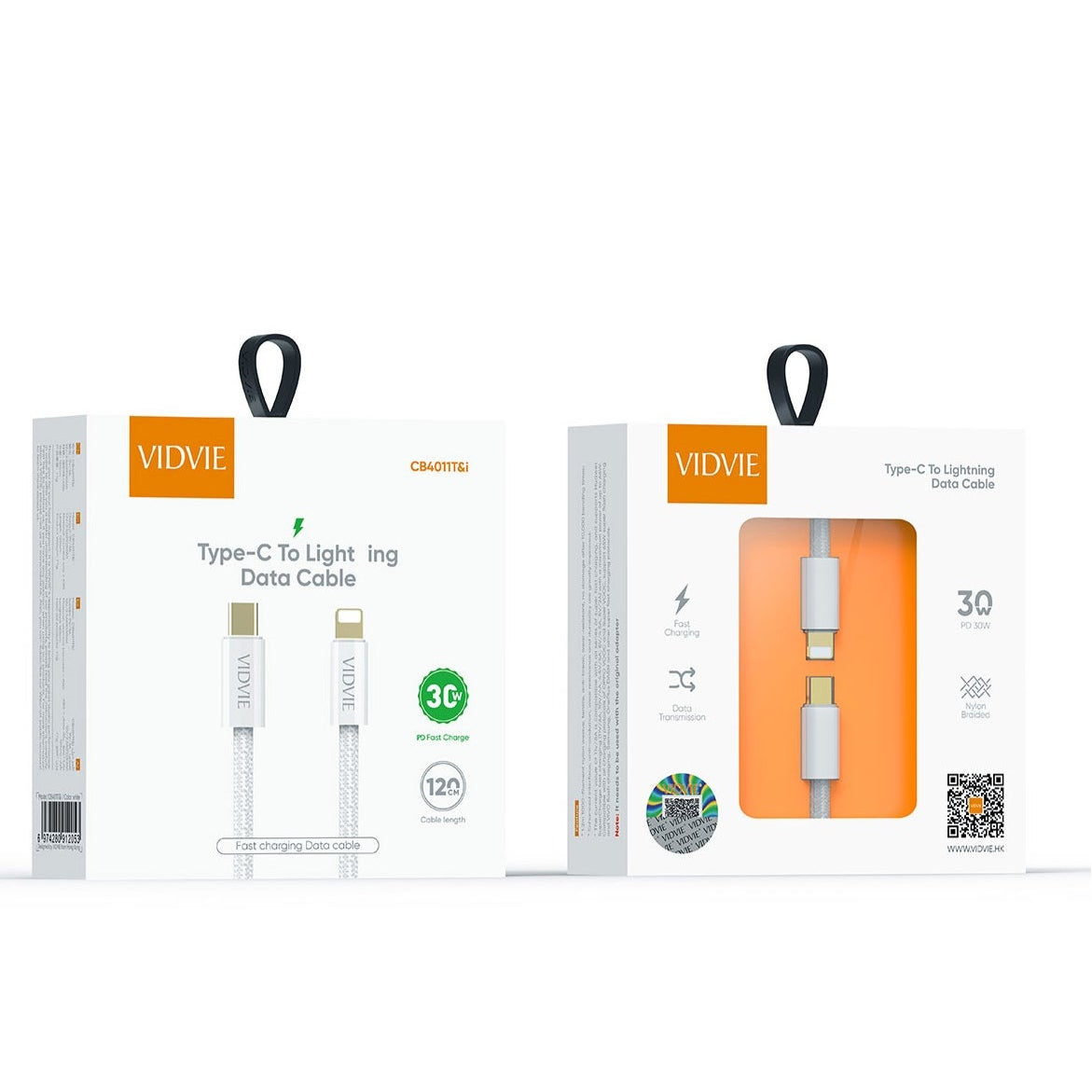 VIDVIE PD (30W) Fast Charging Type-C to Lightning Cable – Durable & High-Speed for iPhone