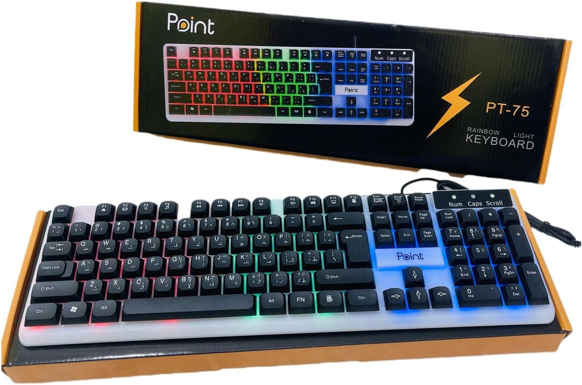 POINT PT-75 USB Wired Keyboard – Comfortable & Durable for Everyday Use