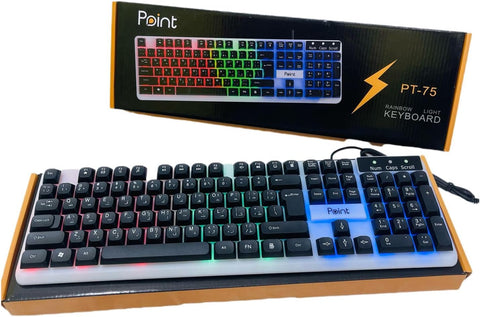POINT PT-75 USB Wired Keyboard – Comfortable & Durable for Everyday Use