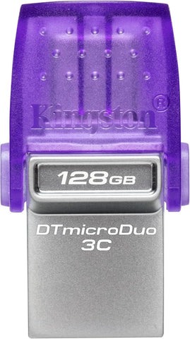DataTraveler MicroDuo 3C 128GB USB-A/USB-C 200MB/s Flash Drive DataTraveler MicroDuo