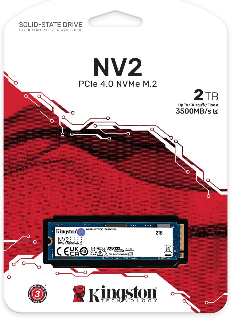 Kingston NV2 NVMe PCIe M.2 SSD 2 TB