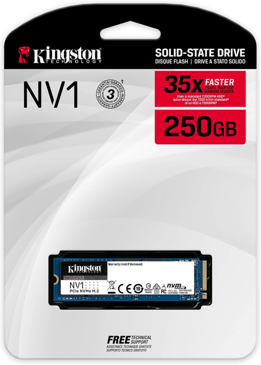 NV1 PCIe NVMe M.2 2280 Internal SSD, 250GB Capacity 250 GB