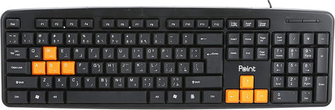 Point Pt-201 Wired Keyboard - Black OrangeWORLD TRADE FOR COMPUTER -LAPTOPPoint Pt-201 Wired Keyboard - Black OrangeThe Point PT-820 Wired Gaming Keyboard offers a sleek, modern design in black and orange. Featuring 104 buttons and multi-functional capabilities, this keyboard is p
