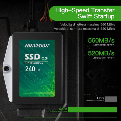 Hikvision digital technology hs-ssd-c100/240g internal solid state drive 2.5 240 gb serial ata iii 3d tlc