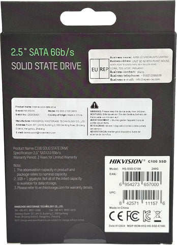 Hikvision digital technology hs-ssd-c100/240g internal solid state drive 2.5 240 gb serial ata iii 3d tlc