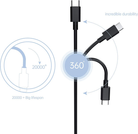 65W Type-C USB-C Laptop Adapter Charger for MacBook Pro, Lenovo ThinkPad, Dell XPS, ASUS – Universal Fast Charging Power Supply

