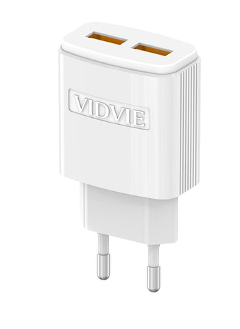 VIDVIE PLE245 Dual USB Charger with Type-C Cable – Fast & Reliable Charging Solution