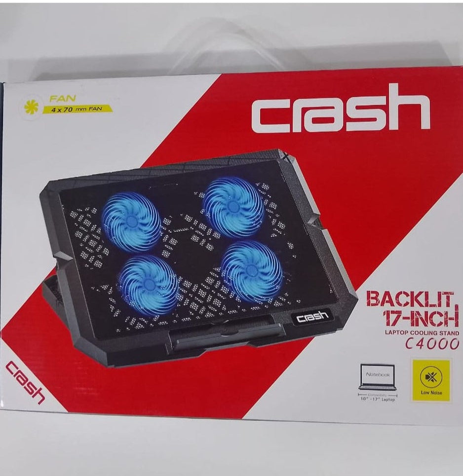 Laptop Cooling Stand with 4 Fans – High-Performance Cooling & Ergonomic Design