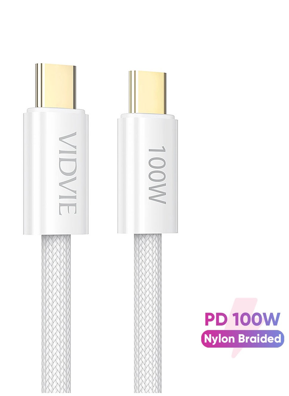 VIDVIE Type-C to Type-C Data Cable CB4011CandC – 120cm, Fast Charging & Data Transfer