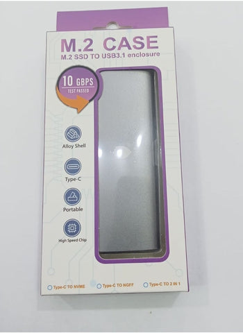 M.2 NVMe SSD Enclosure – 10Gbps High-Speed Storage Case