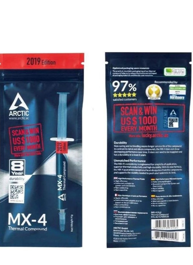 MX-4 CPU Thermal Grease – High Performance for CPU/GPU Cooling