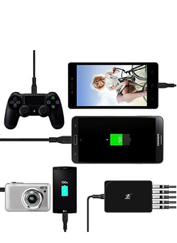 Fast Charging 1.5M Micro USB Cable for PS4 Controller, Xbox One, DualShock 4