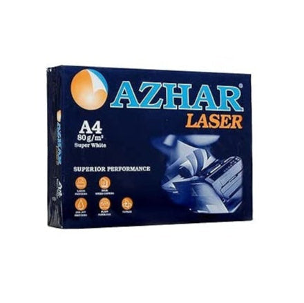 AZHAR White Premium A4 Paper 80gsm – 5 Packs (2500 Sheets) for High-Quality Printing & Copying