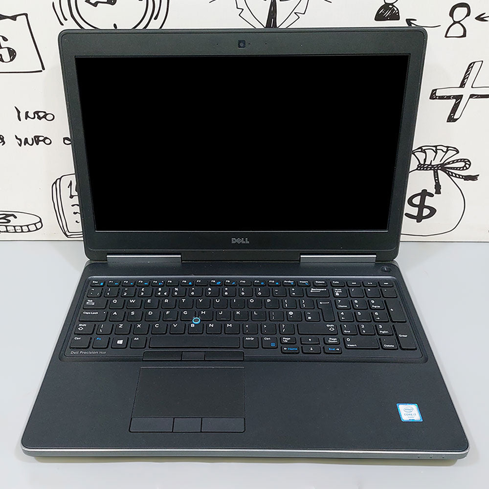 DELL 7520 , 7510 I7-6820HQ , RAM 16G , 512 , 4G NVIDIA , CAM , 15.6 FULLKEYBOORD جيل سادس