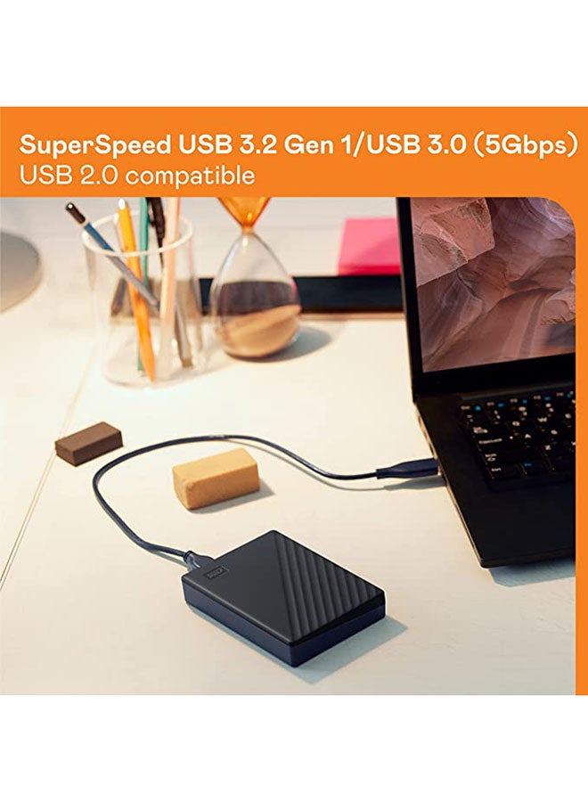 My Passport 1TB Portable External HDD – USB 3.0, Fast Data Transfer, Compact & Secure Storage