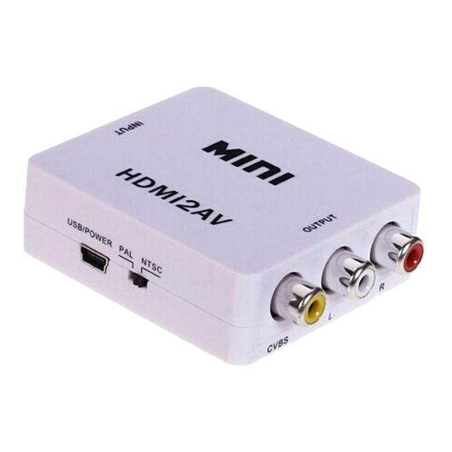 Mini HDMI to AV Adapter – White