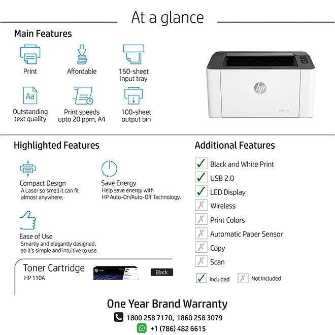 Laser M107w Printer – High-Speed Wireless Monochrome Printer with 21 ppm Print Speed