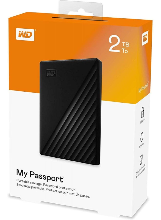 WD My Passport 2TB Portable External Hard Drive – USB 3.0, High-Speed Data Transfer
