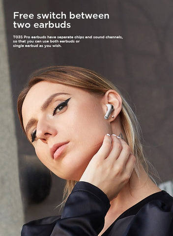 JR-T03S Pro Bluetooth 5.2 TWS Wireless Earbuds - White