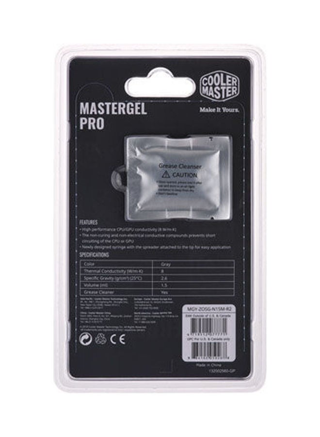 MasterGel Pro Thermal Paste – High-Performance Cooling Solution (Grey)