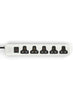 iLOCK power strip 5 universal outlets with overload switch (white/BLACK