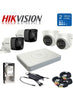 Full Security System (2 Outdoor Camera 2MP + 2 Indoor Camera 2MP + 1080P DVR 4 Channel + 500GB HDD) + 120 Meter Cable