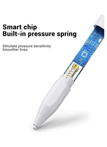 Black digital active stylus pen for iOS and Android touch-screen devices, featuring a sleek design for smooth writing and drawing