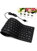 Black FLEXIBLE 85 Keys Silicone Keyboard USB Wired Waterproof Folding Key Board for PC Desktop Laptop