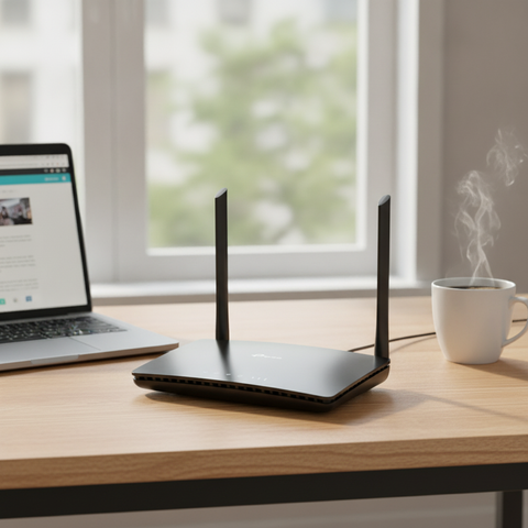 1500 mAh AC750 Wireless Dual Band 4G LTE Advanced Router - Archer MR200 Black