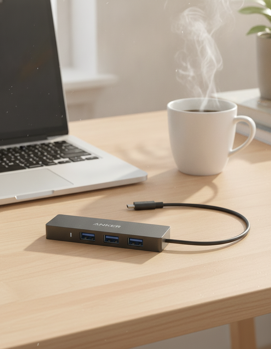 USB-C Hub, USB 3.0 Hub 4 Ports Data Hub Ultra Slim Multiport USB 3.0 5Gbps High Speed Compatible with Matebook PC Type-C Tablet, Surface Pro, Notebook PC, USB Flash Drives etc.