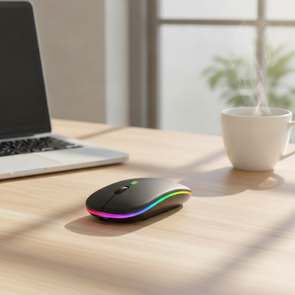 Wireless Computer Mouse W10 Rechargeable Slim Silent Multicolour