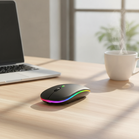 Wireless Computer Mouse W10 Rechargeable Slim Silent Multicolour