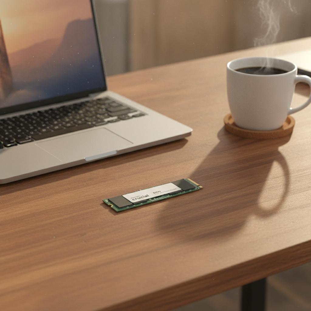 E100 1TB M.2 NVMe PCIe Gen4 Internal SSD, Up to 5,000MB/s, Laptop & Desktop Compatible - CT1000E100SSD8C 1 TB
