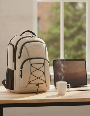 Elite Laptop Backpack 15.6 Inch – Stylish, Durable Canvas, Smart Storage
