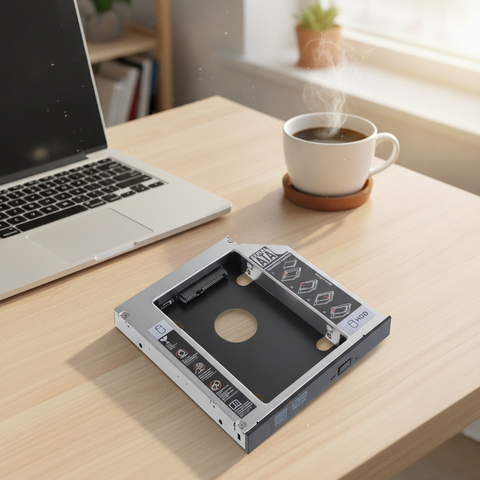 9.5mm Hard Drive Caddy Tray SaTa Hard Disk Drive Caddy SSD HDD CD/DVD-ROM Drive Slot Black/Multicolour