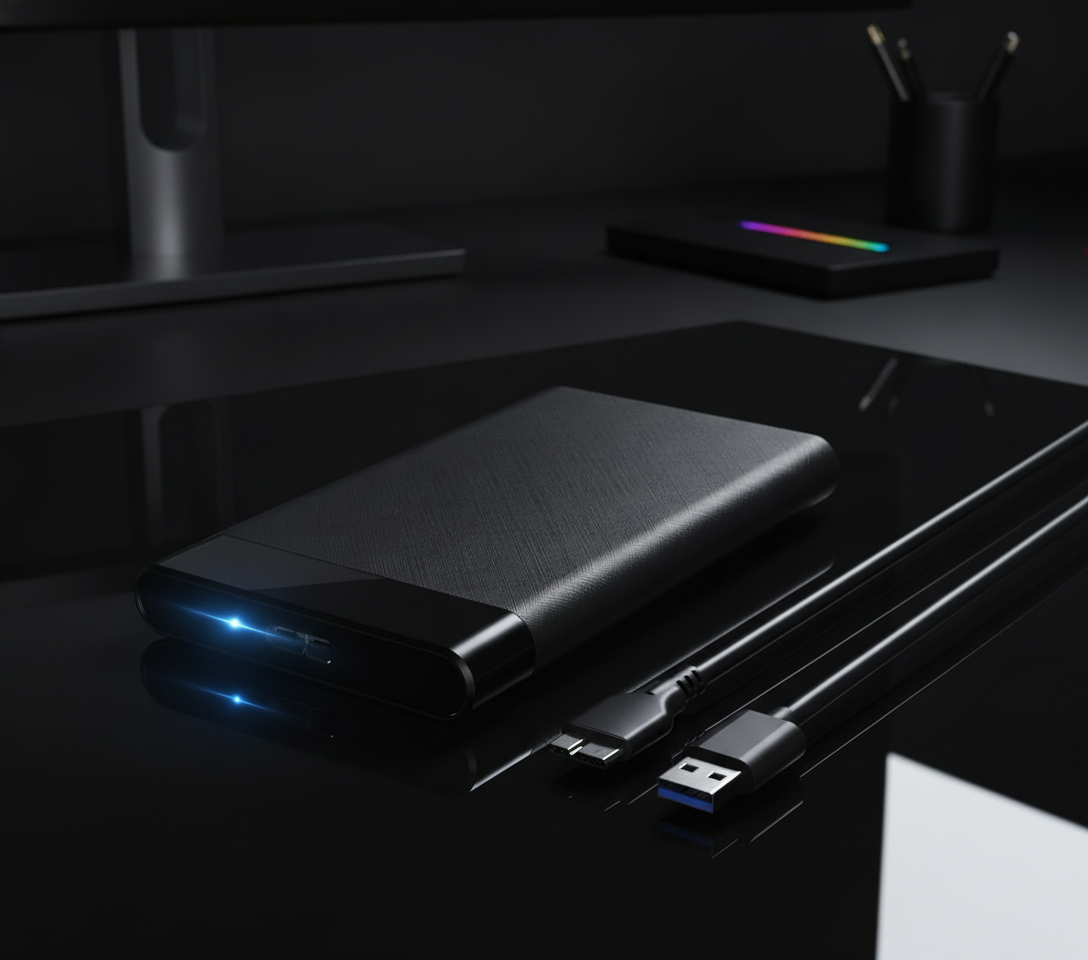 2.5 inch External Hard Drive Enclosure, Tool-Free USB 3.0 to SATA SSD HDD Enclosure for 7mm and 9.5mm, Laptop Computer Hard Drive Case Support UASP and Trim