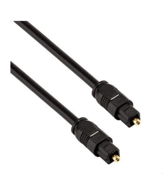 Black 2M fiber optic digital audio cable with 4mm thickness, designed for home theaters, soundbars, and gaming consoles