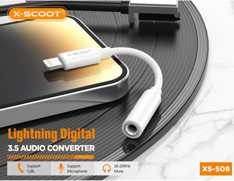 Lightning to USB & 3.5mm Headphone Jack Adapter – White